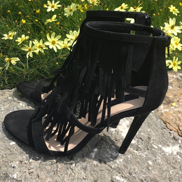 Forever 21 Fringed Heels - Picture 2 of 5